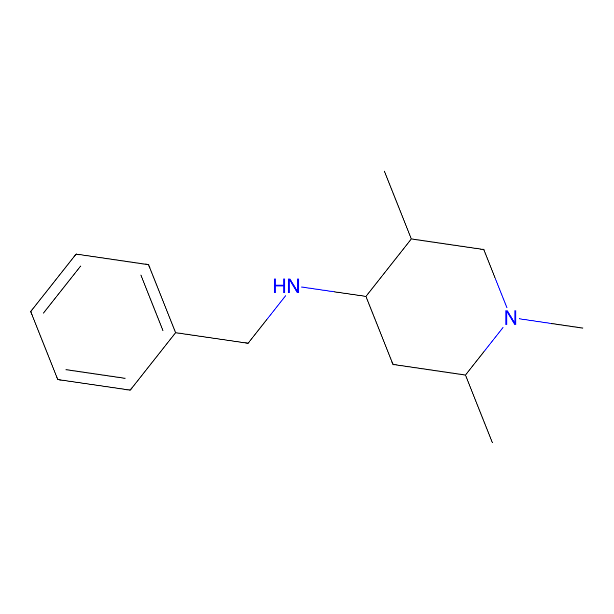 N-benzyl-1,2,5-trimethylpiperidin-4-amine molecular structure, CAS 113556-55-1