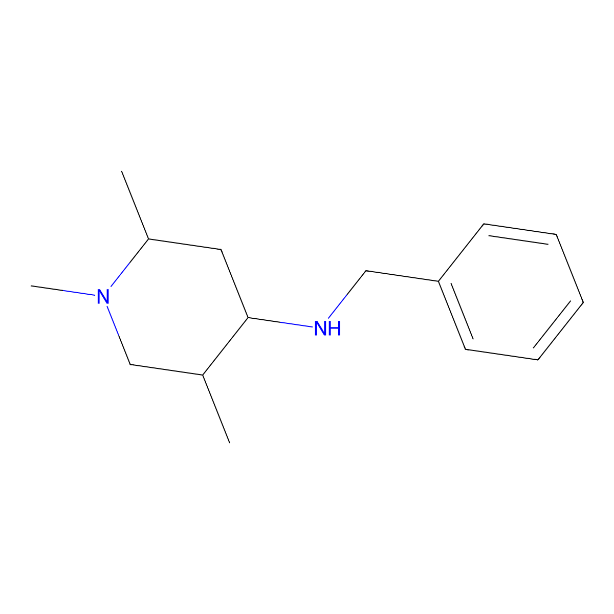 N-benzyl-1,2,5-trimethylpiperidin-4-amine molecular structure, CAS 113556-55-1