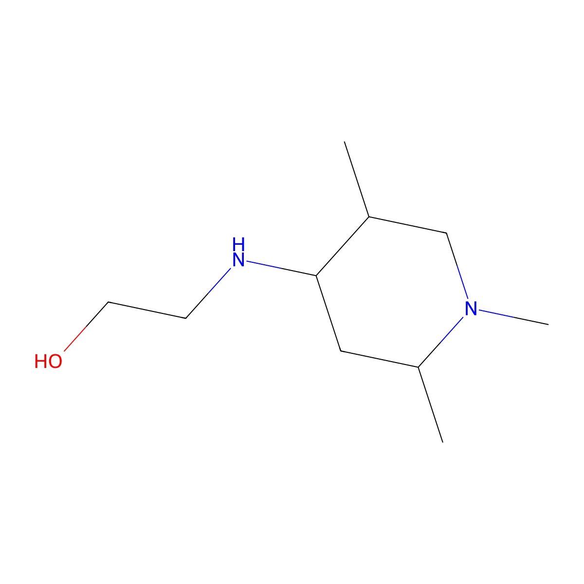 2-[(1,2,5-Trimethylpiperidin-4-yl)amino]ethan-1-ol molecular structure, CAS 113556-56-2