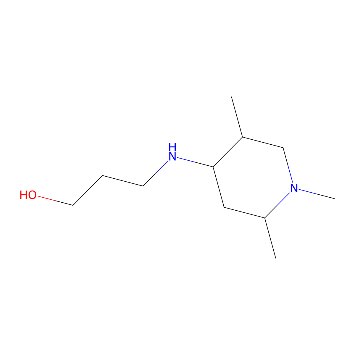 3-[(1,2,5-Trimethylpiperidin-4-yl)amino]propan-1-ol molecular structure, CAS 113556-57-3