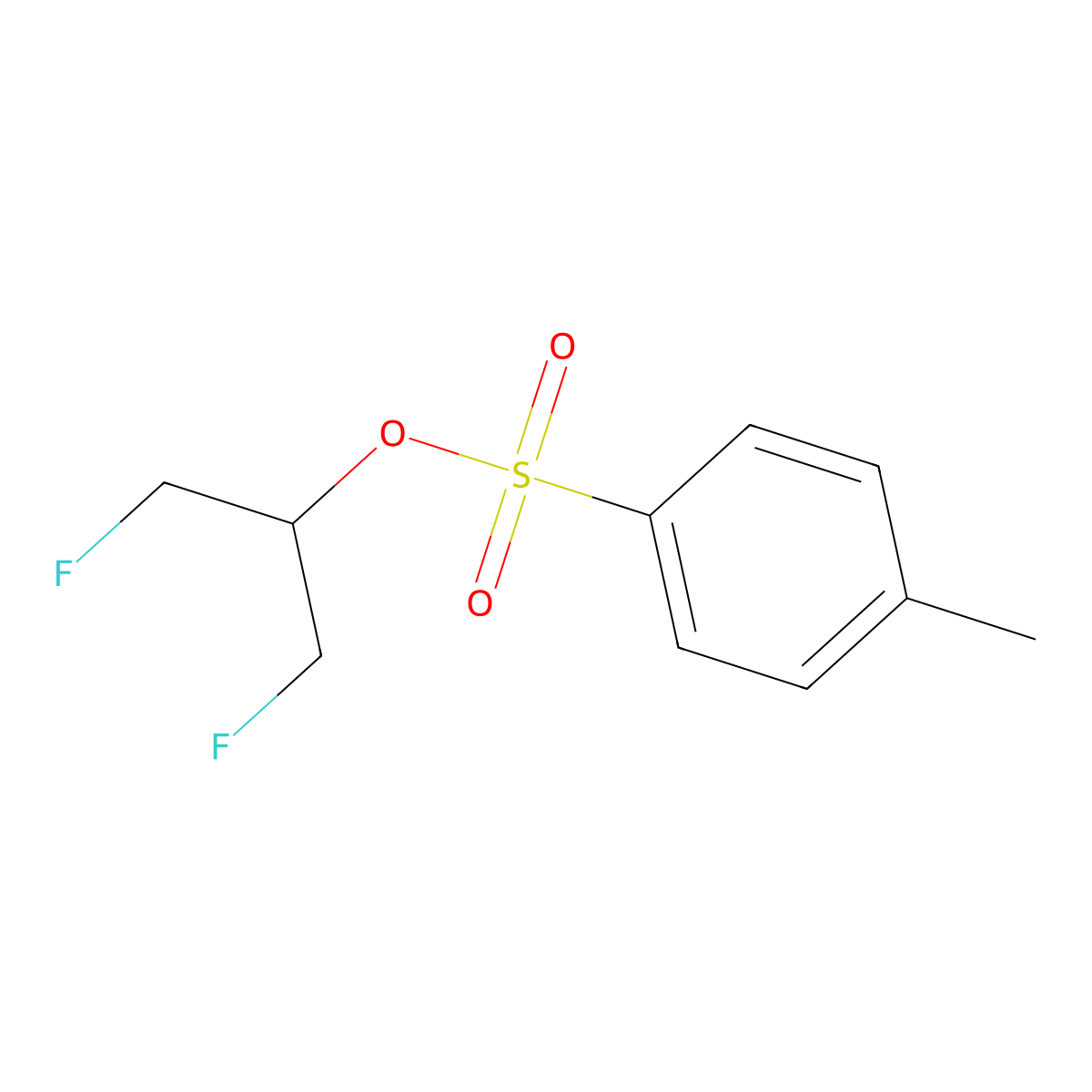 (1,3-Difluoro-2-propyl)-p-toluenesulphonate molecular structure, CAS 113557-78-1