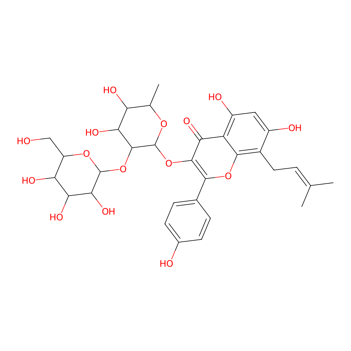 Ikarisoside B molecular structure, CAS 113558-10-4