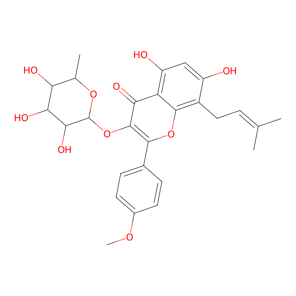 Icariside Ii molecular structure, CAS 113558-15-9
