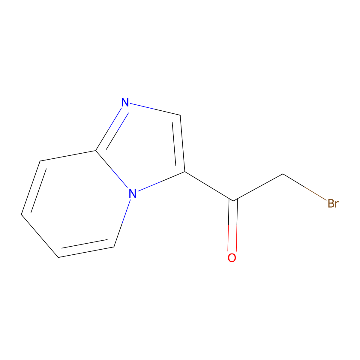 2-Bromo-1-(imidazo[1,2-a]pyridin-3-yl)ethanone molecular structure, CAS 113559-18-5