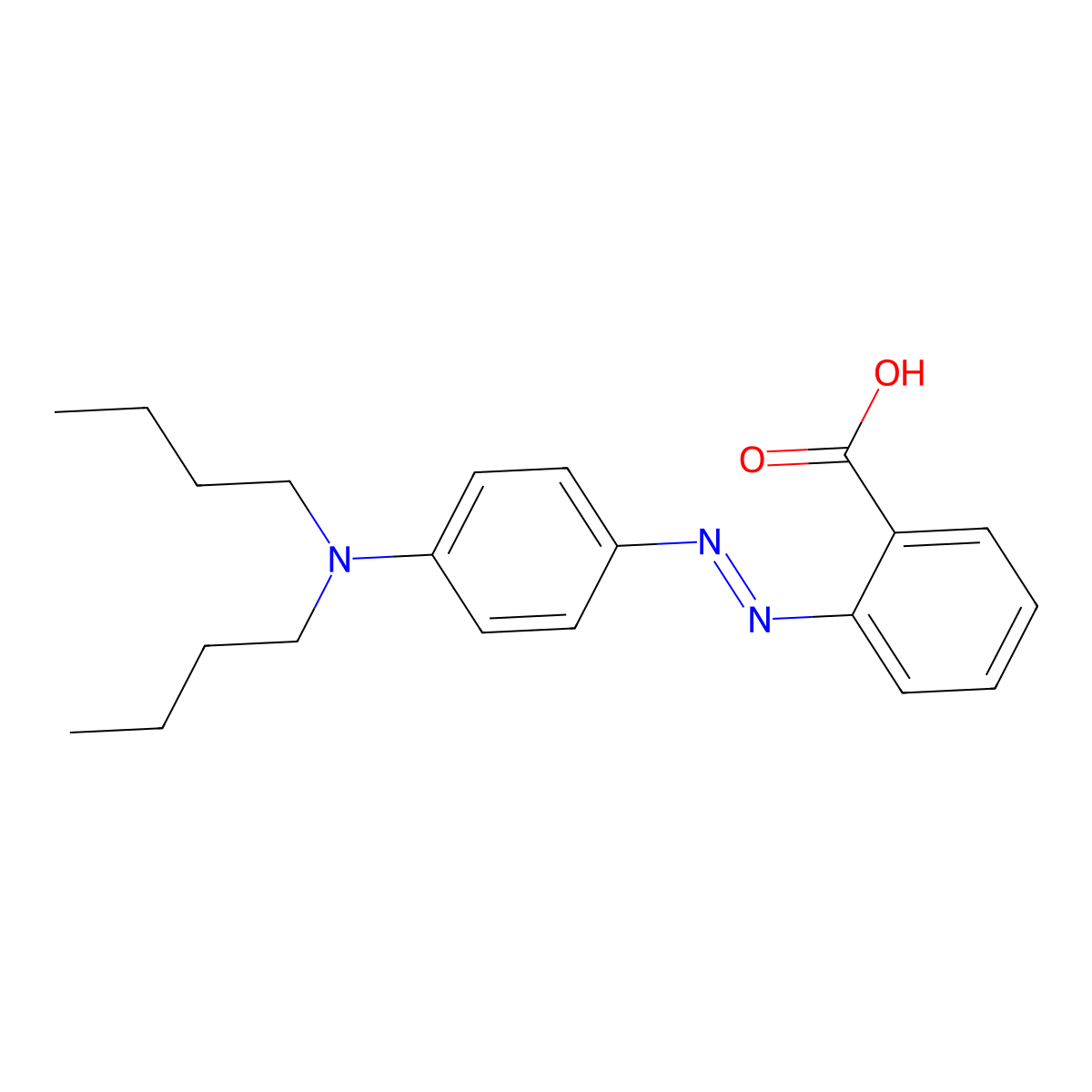Benzoic acid, 2-[[4-(dibutylamino)phenyl]azo]- molecular structure, CAS 113561-22-1