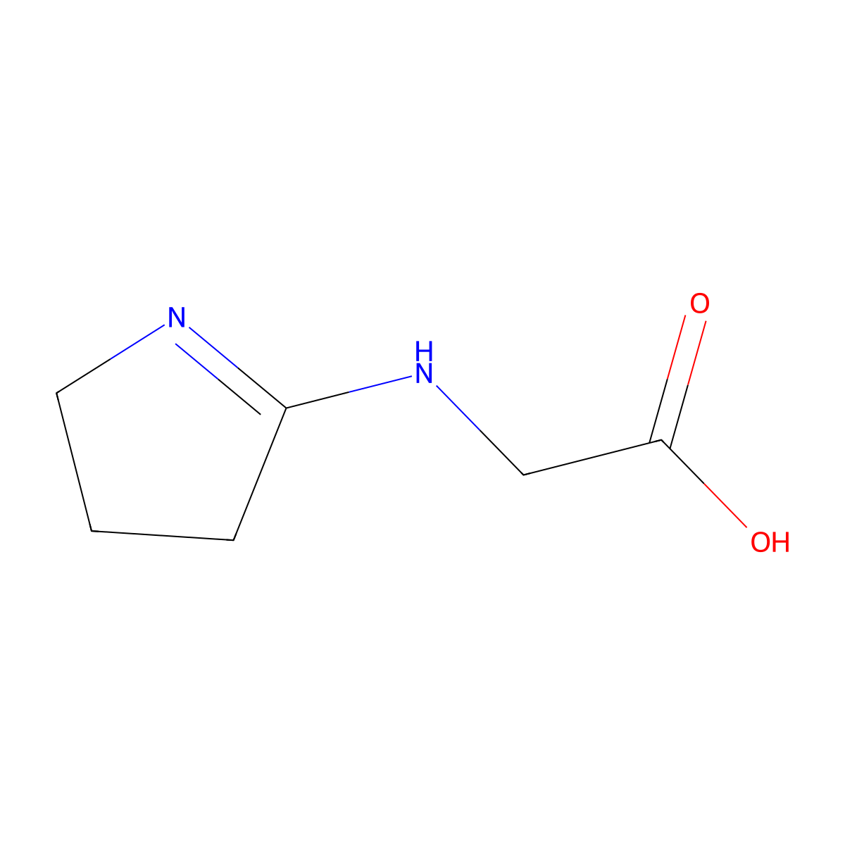 Glycine, N-2-pyrrolidinylidene- molecular structure, CAS 113561-30-1