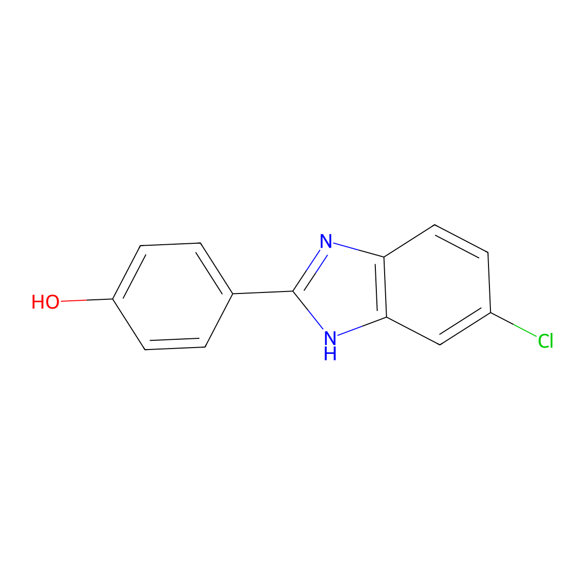 4-(6-Chloro-1H-benzo[d]imidazol-2-yl)phenol molecular structure, CAS 113561-60-7