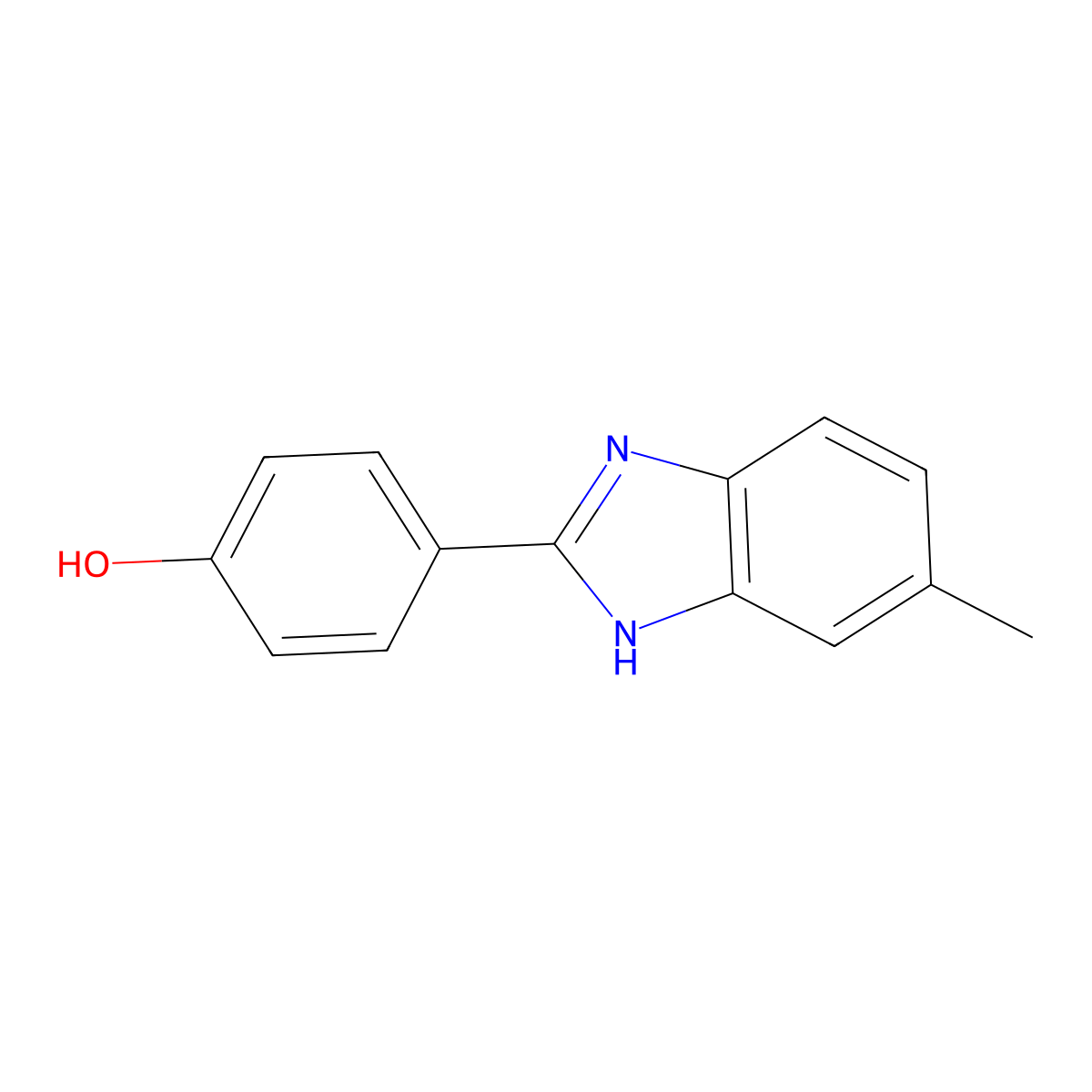 4-(6-methyl-1H-1,3-benzodiazol-2-yl)phenol molecular structure, CAS 113561-64-1