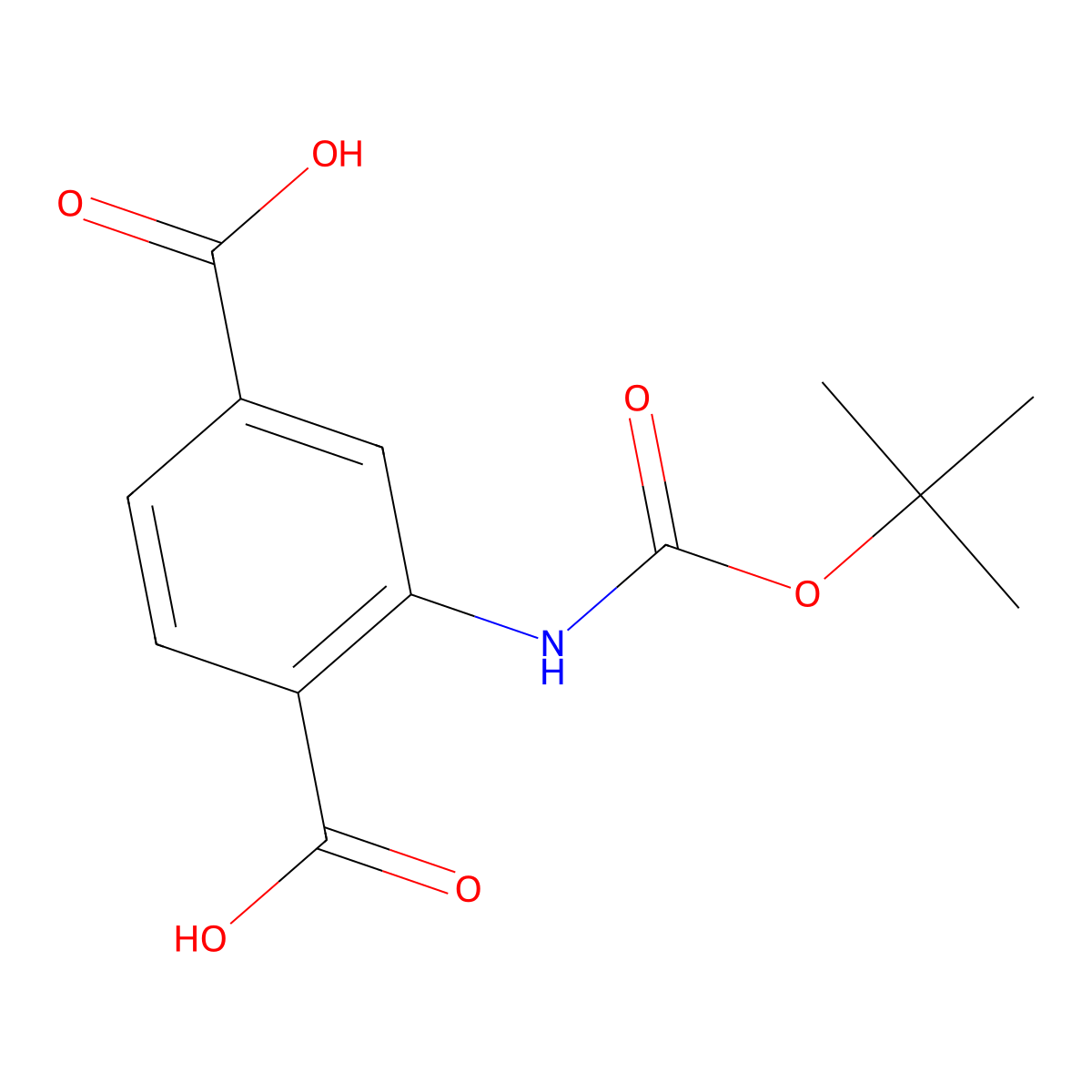 2-((tert-Butoxycarbonyl)amino)terephthalic acid molecular structure, CAS 1135615-41-6