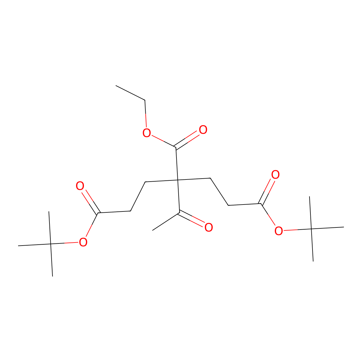 1,5-Di-tert-butyl 3-ethyl 3-acetylpentane-1,3,5-tricarboxylate molecular structure, CAS 1135619-58-7