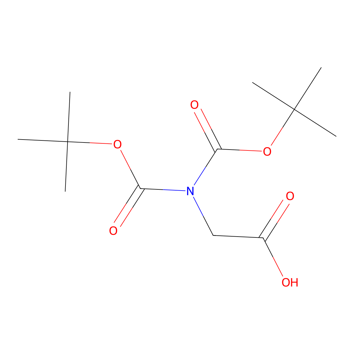 N,N-Bis(tert-butoxycarbonyl)glycine molecular structure, CAS 113568-18-6