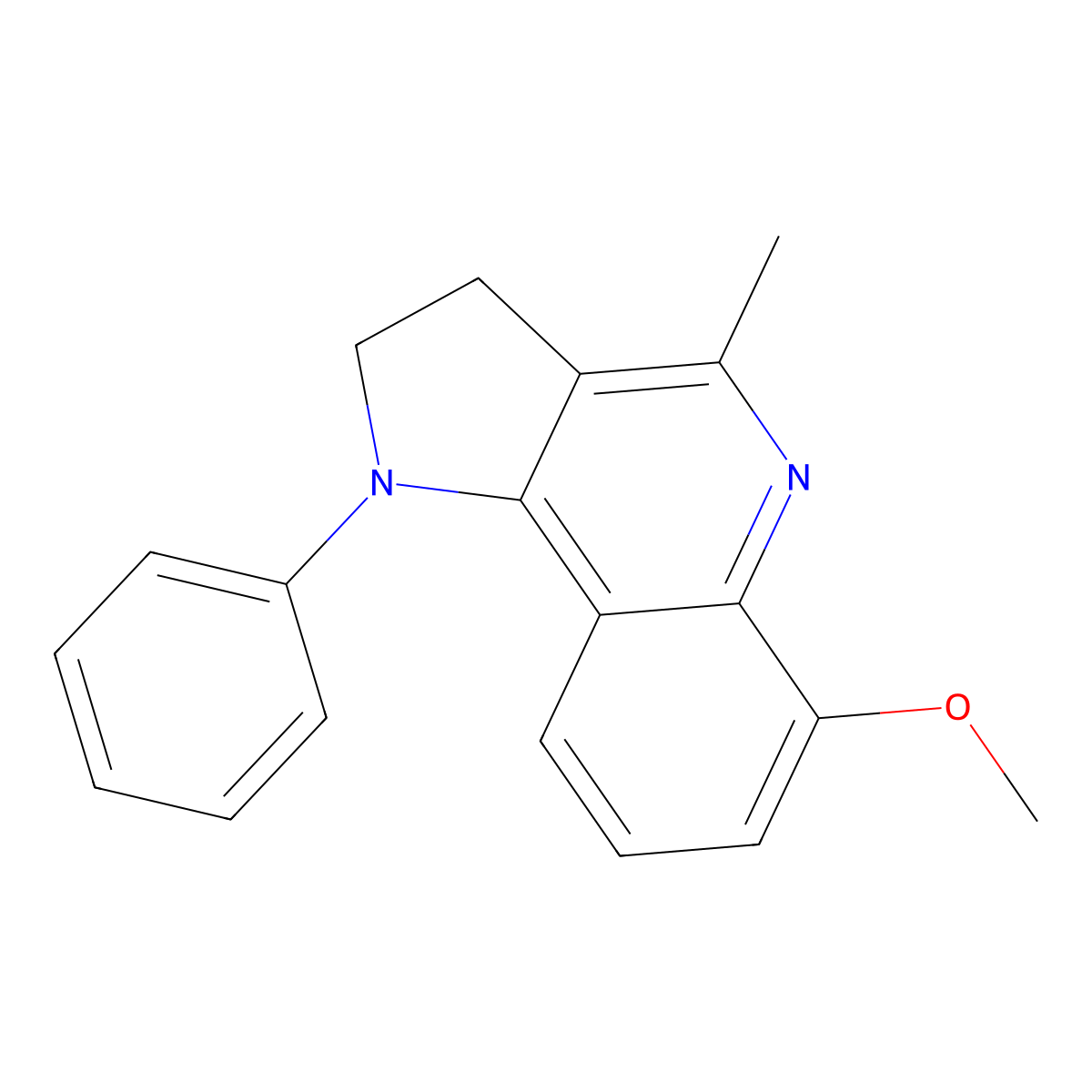 methyl 4-methyl-1-phenyl-2,3-dihydro-1H-pyrrolo[3,2-c]quinolin-6-yl ether molecular structure, CAS 113569-38-3