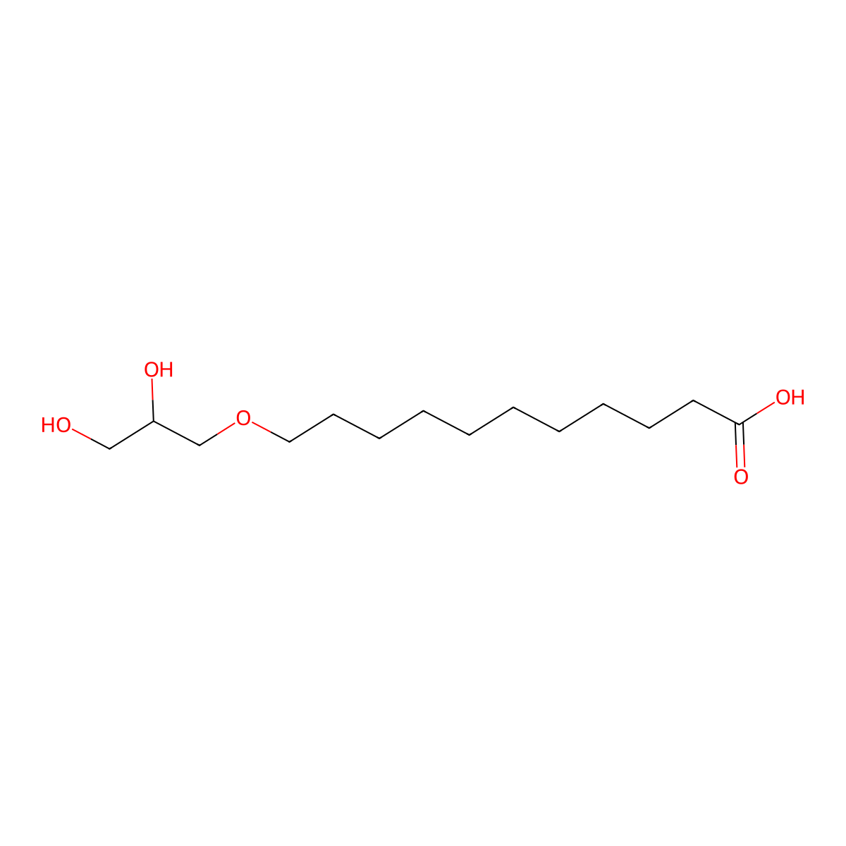 11-(2,3-Dihydroxypropoxy)undecanoic acid molecular structure, CAS 1135694-25-5