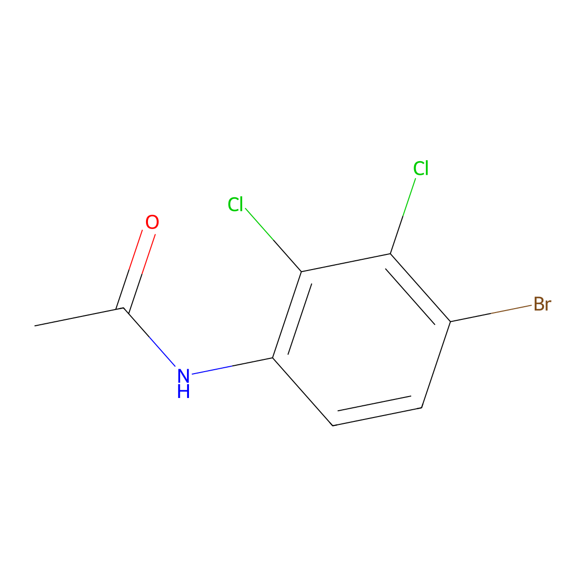 N-(4-bromo-2,3-dichlorophenyl)acetamide molecular structure, CAS 113571-16-7
