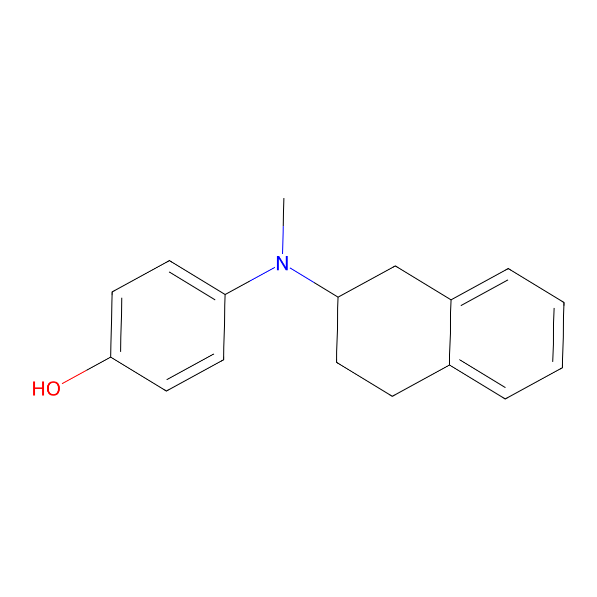 4-[Methyl(1,2,3,4-tetrahydronaphthalen-2-yl)amino]phenol molecular structure, CAS 113575-82-9