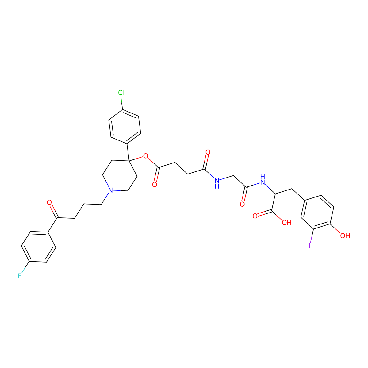 Haloperidol-succinylglycyliodotyrosine molecular structure, CAS 113579-02-5