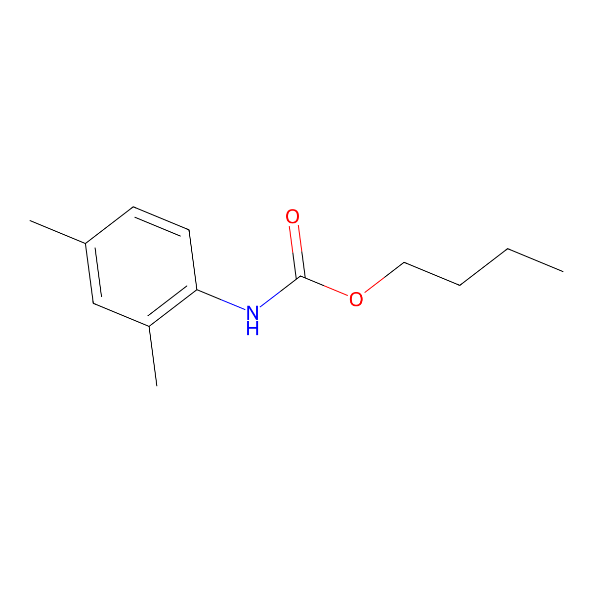 Butyl N-(2,4-xylyl)carbamate molecular structure, CAS 113579-11-6