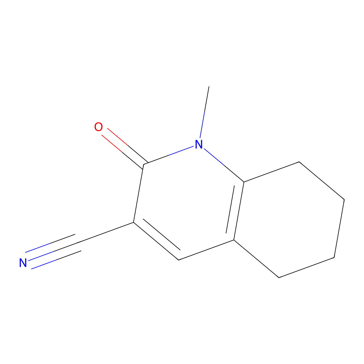 1-Methyl-2-oxo-1,2,5,6,7,8-hexahydroquinoline-3-carbonitrile molecular structure, CAS 113580-51-1