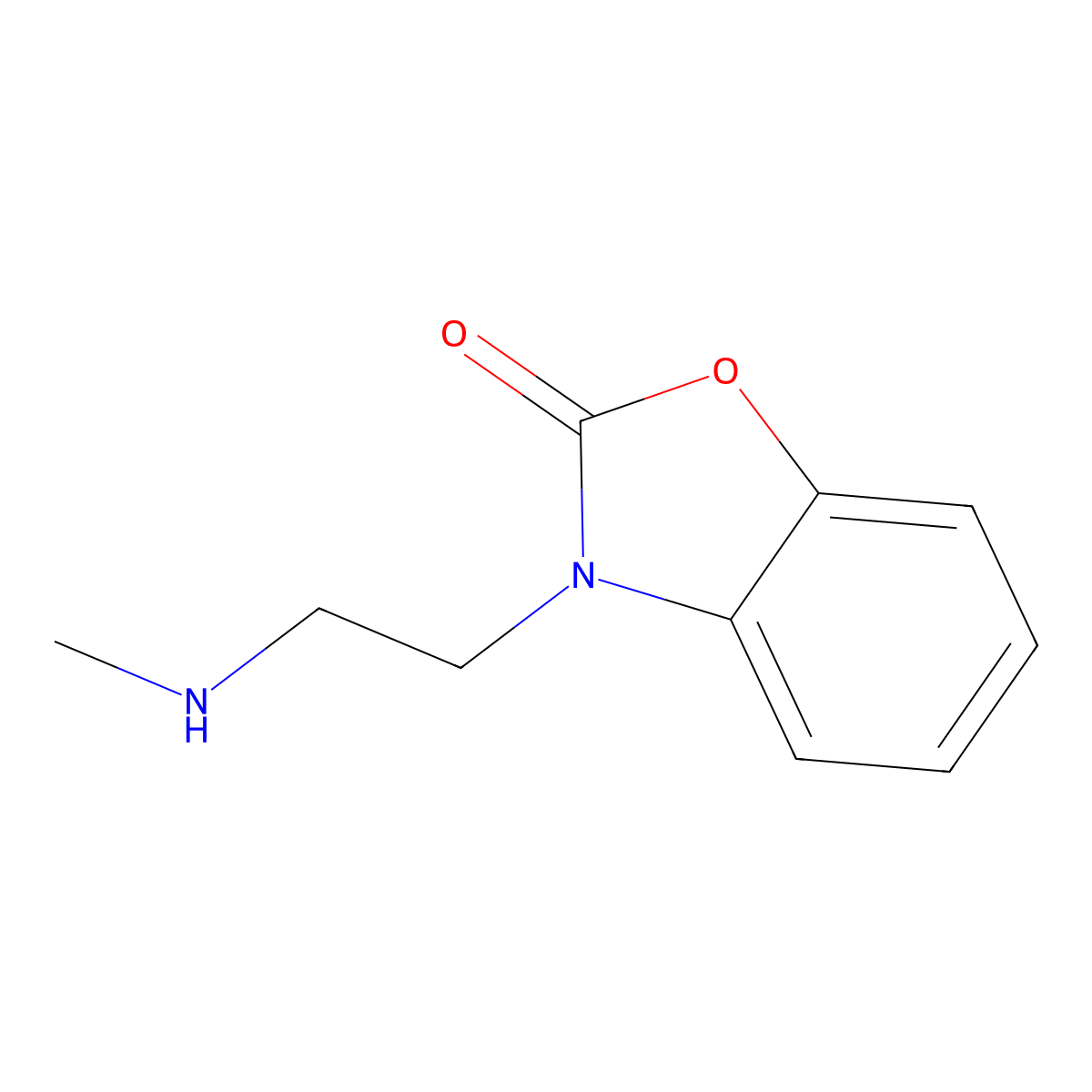 3-[2-(Methylamino)ethyl]-2,3-dihydro-1,3-benzoxazol-2-one molecular structure, CAS 113582-24-4