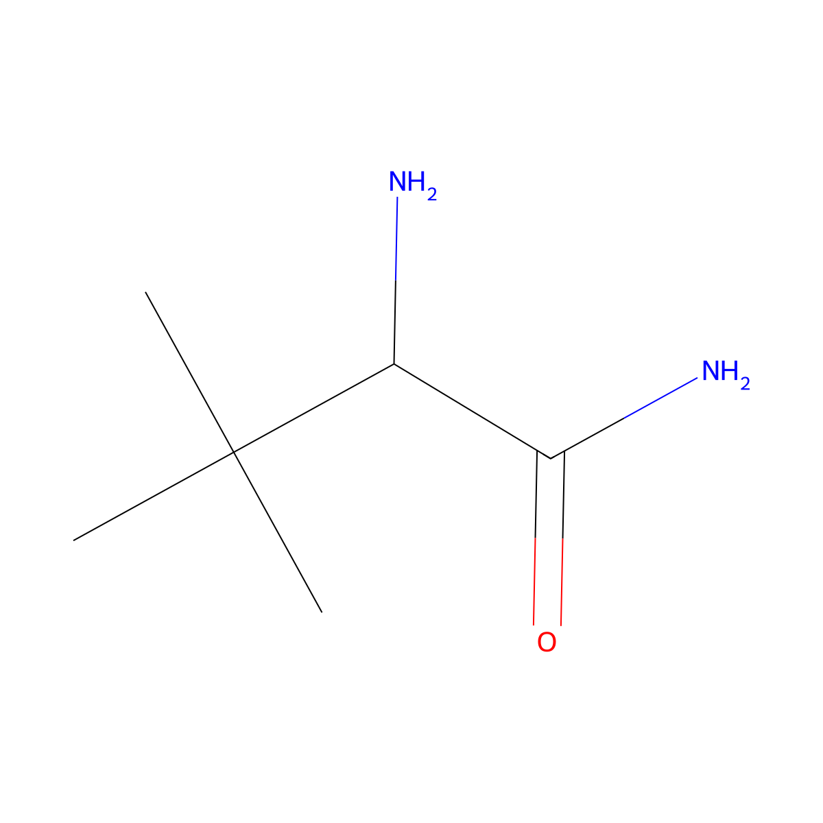 Butanamide, 2-amino-3,3-dimethyl- molecular structure, CAS 113582-42-6