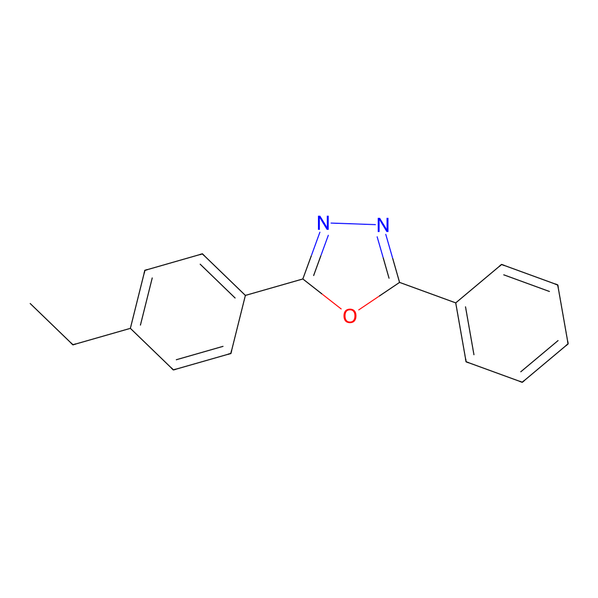 2-(4-Ethylphenyl)-5-phenyl-1,3,4-oxadiazole molecular structure, CAS 113583-80-5