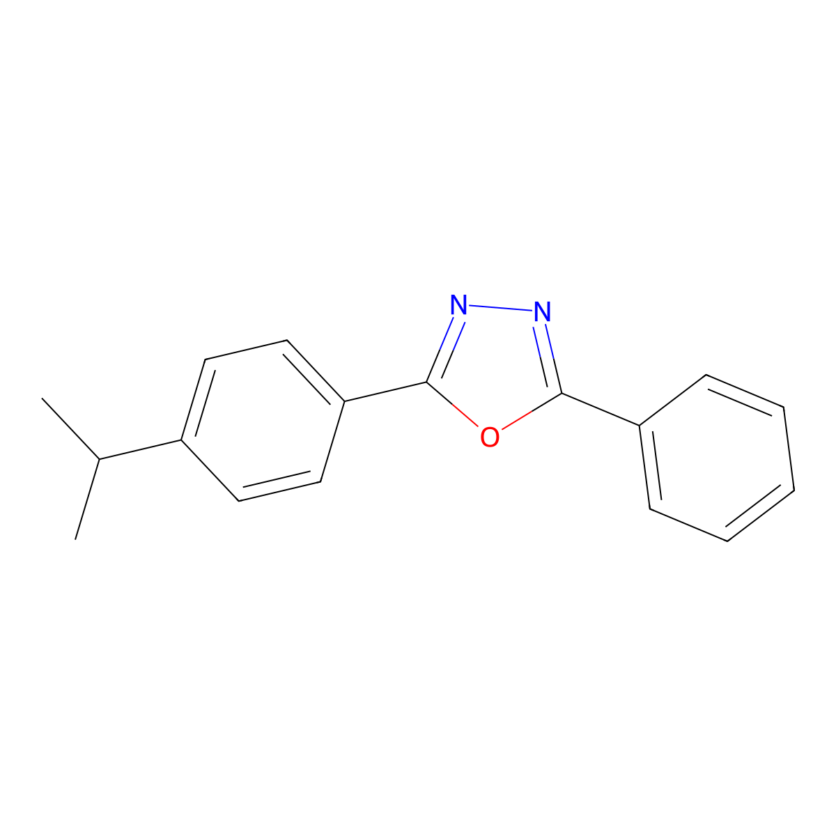 2-(4-Isopropylphenyl)-5-phenyl-1,3,4-oxadiazole molecular structure, CAS 113583-81-6