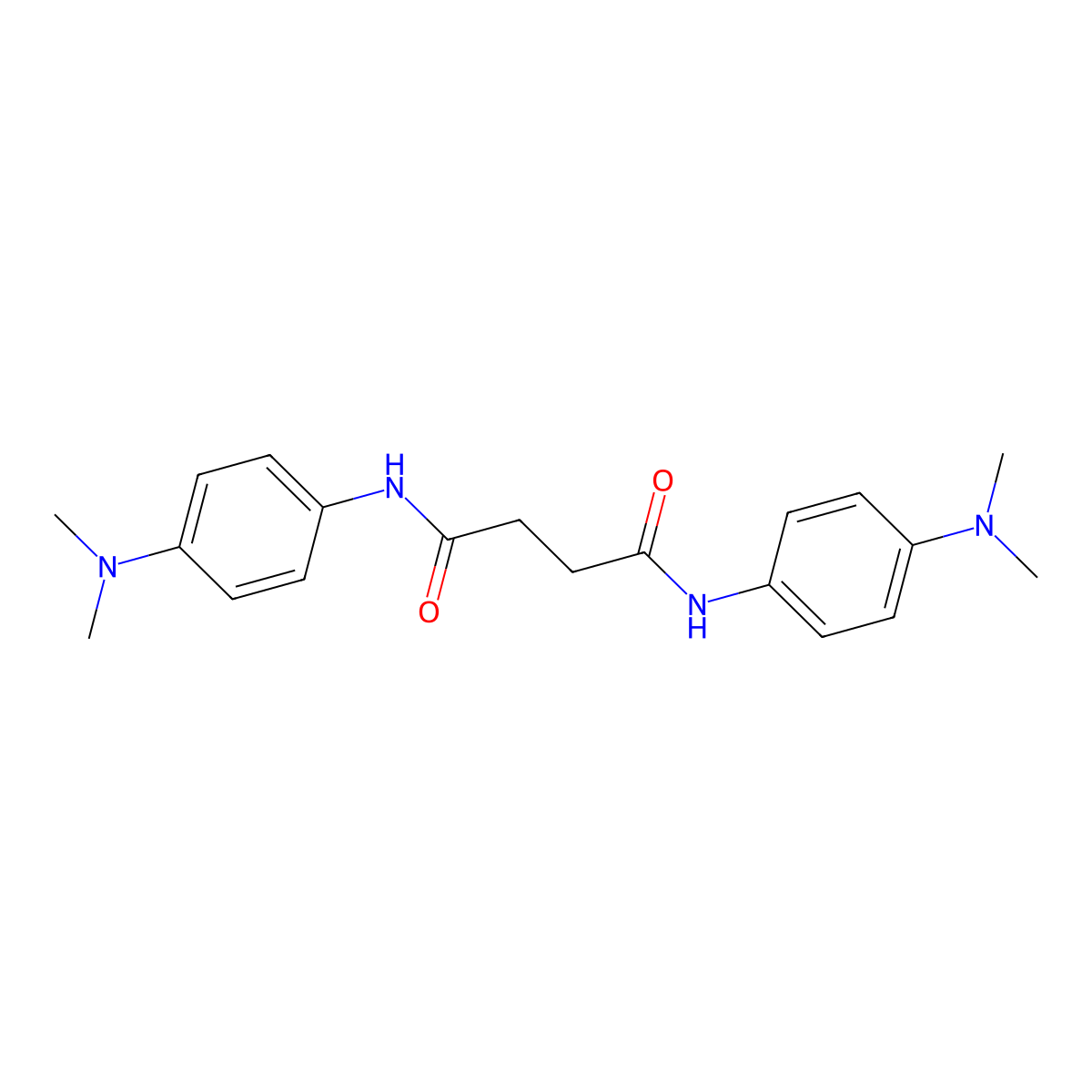N,N'-bis(4-dimethylaminophenyl)butanediamide molecular structure, CAS 113586-76-8