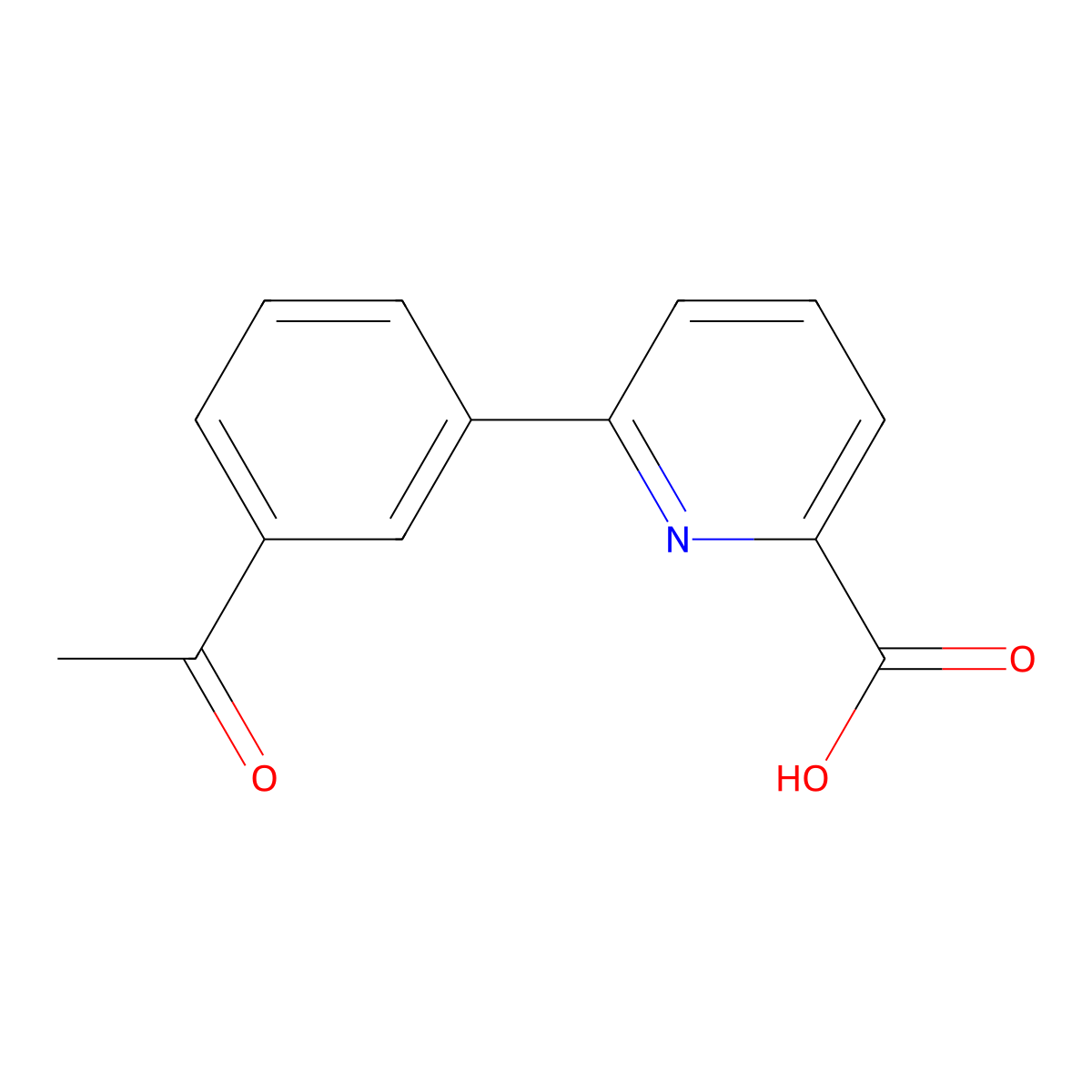 6-(3-Acetylphenyl)picolinic acid molecular structure, CAS 1135871-82-7