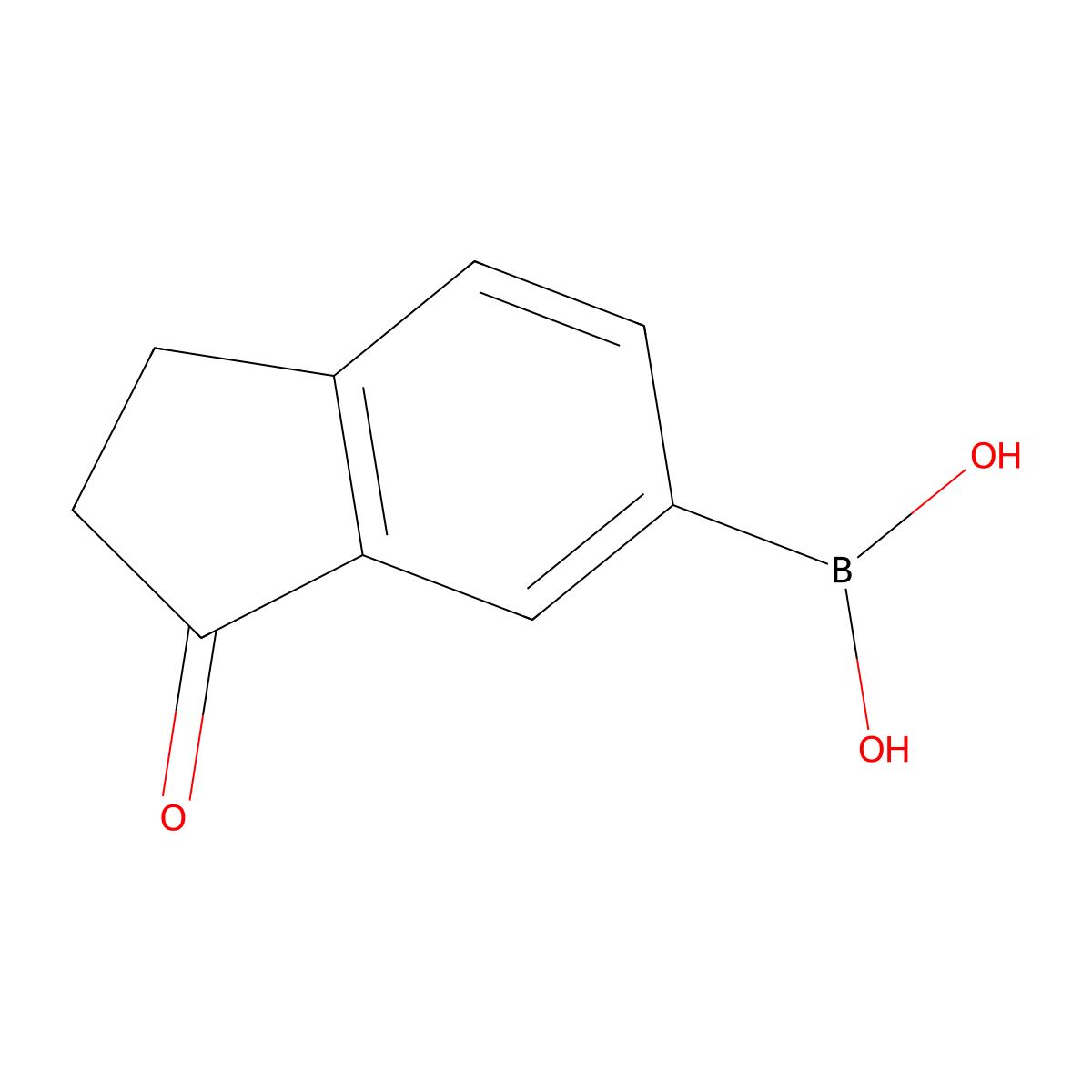 (3-Oxo-2,3-dihydro-1H-inden-5-yl)boronic acid molecular structure, CAS 1135871-83-8