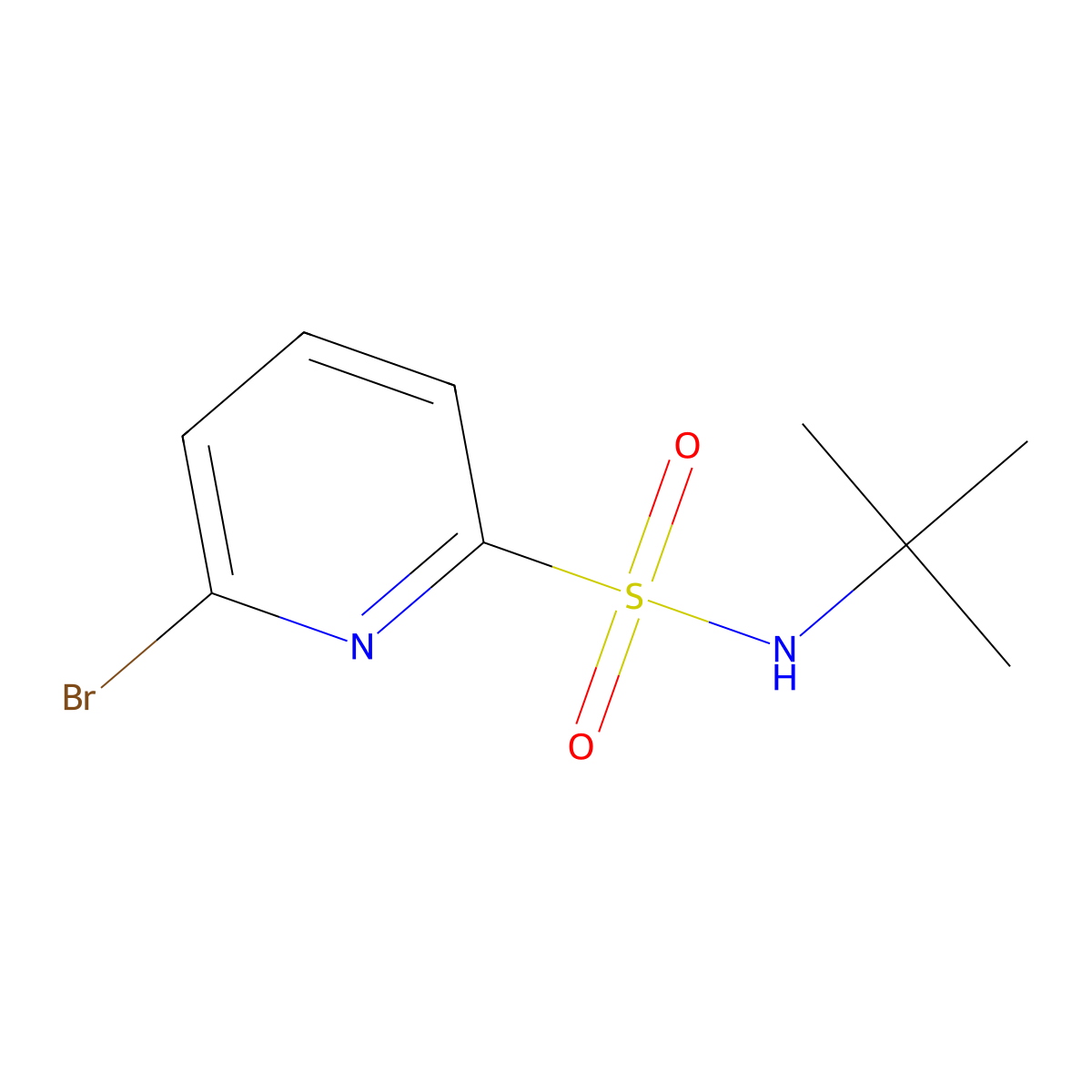 6-Bromo-N-(tert-butyl)pyridine-2-sulfonamide molecular structure, CAS 1135871-89-4