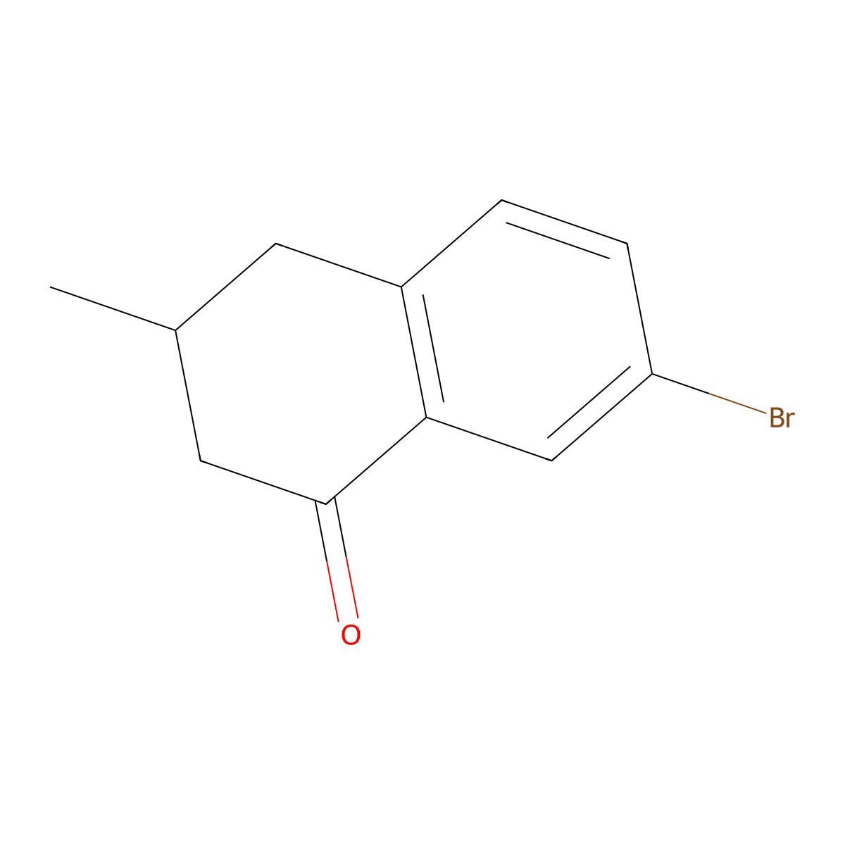 7-Bromo-3-methyl-3,4-dihydronaphthalen-1(2H)-one molecular structure, CAS 1135872-16-0