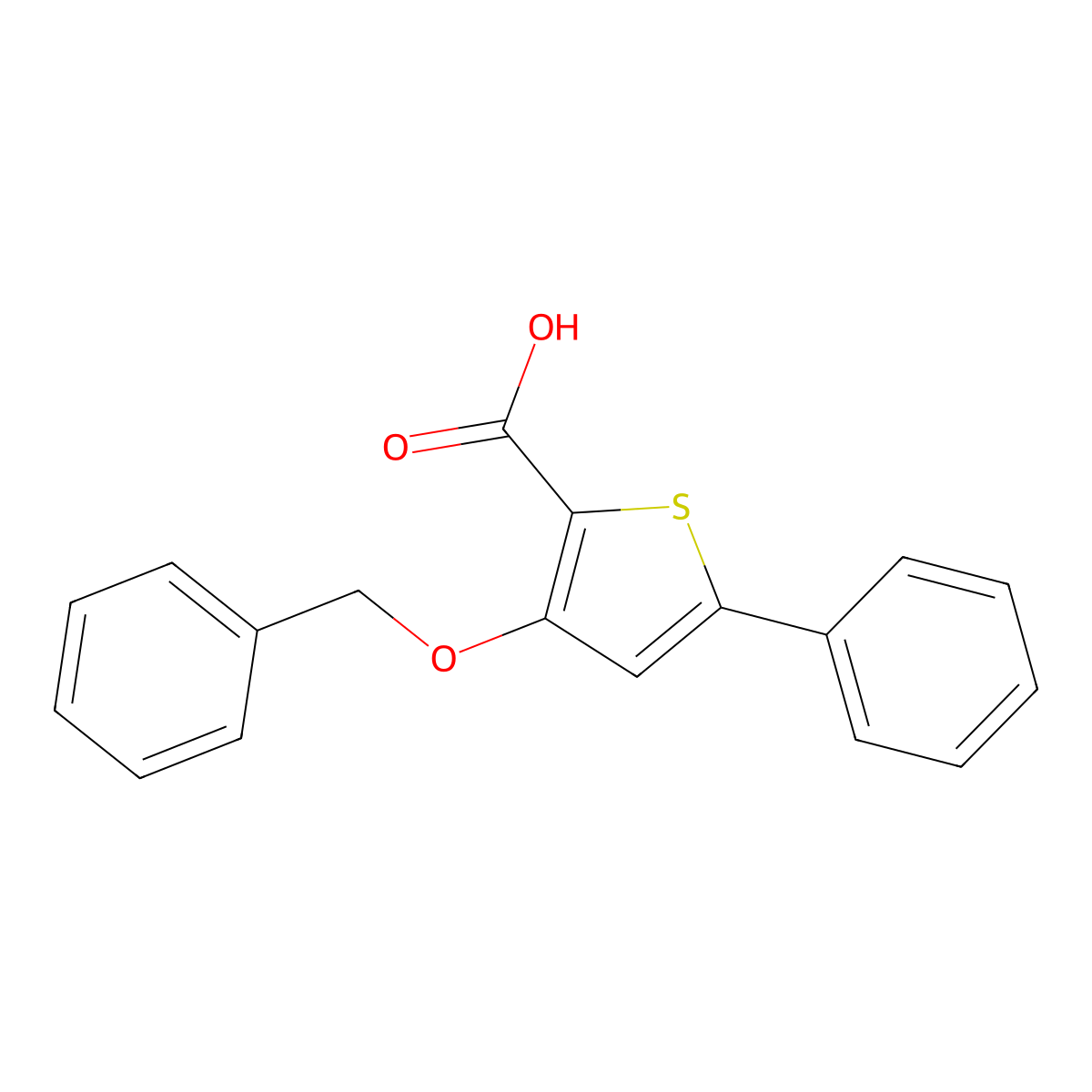 3-(Benzyloxy)-5-phenylthiophene-2-carboxylic acid molecular structure, CAS 113589-51-8