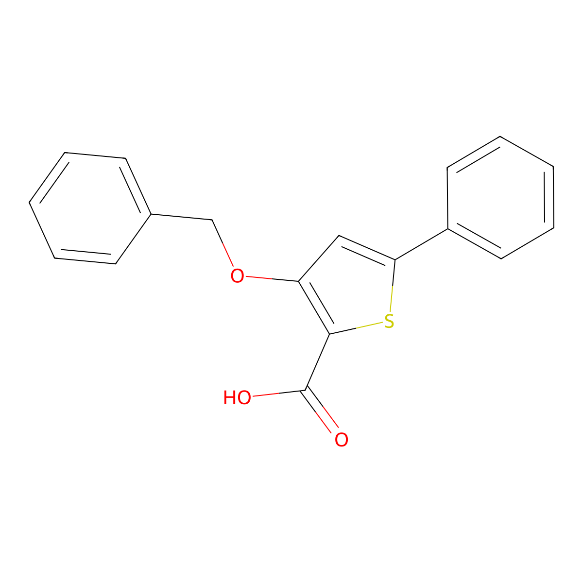 3-(Benzyloxy)-5-phenylthiophene-2-carboxylic acid molecular structure, CAS 113589-51-8