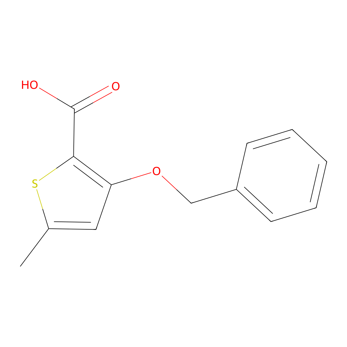 3-(Benzyloxy)-5-methylthiophene-2-carboxylic acid molecular structure, CAS 113589-53-0