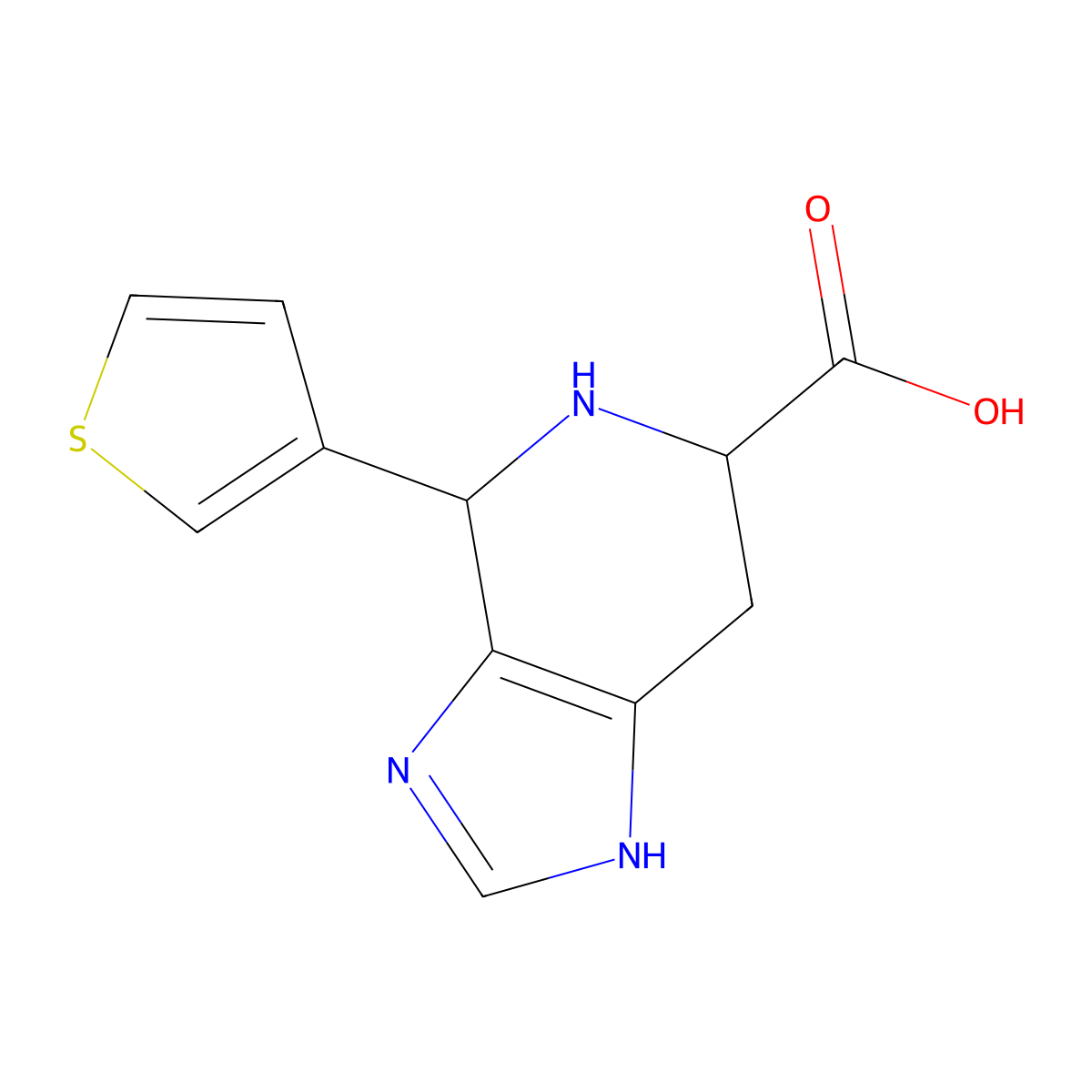 4-(Thiophen-3-yl)-3H,4H,5H,6H,7H-imidazo[4,5-c]pyridine-6-carboxylic acid molecular structure, CAS 1135901-64-2