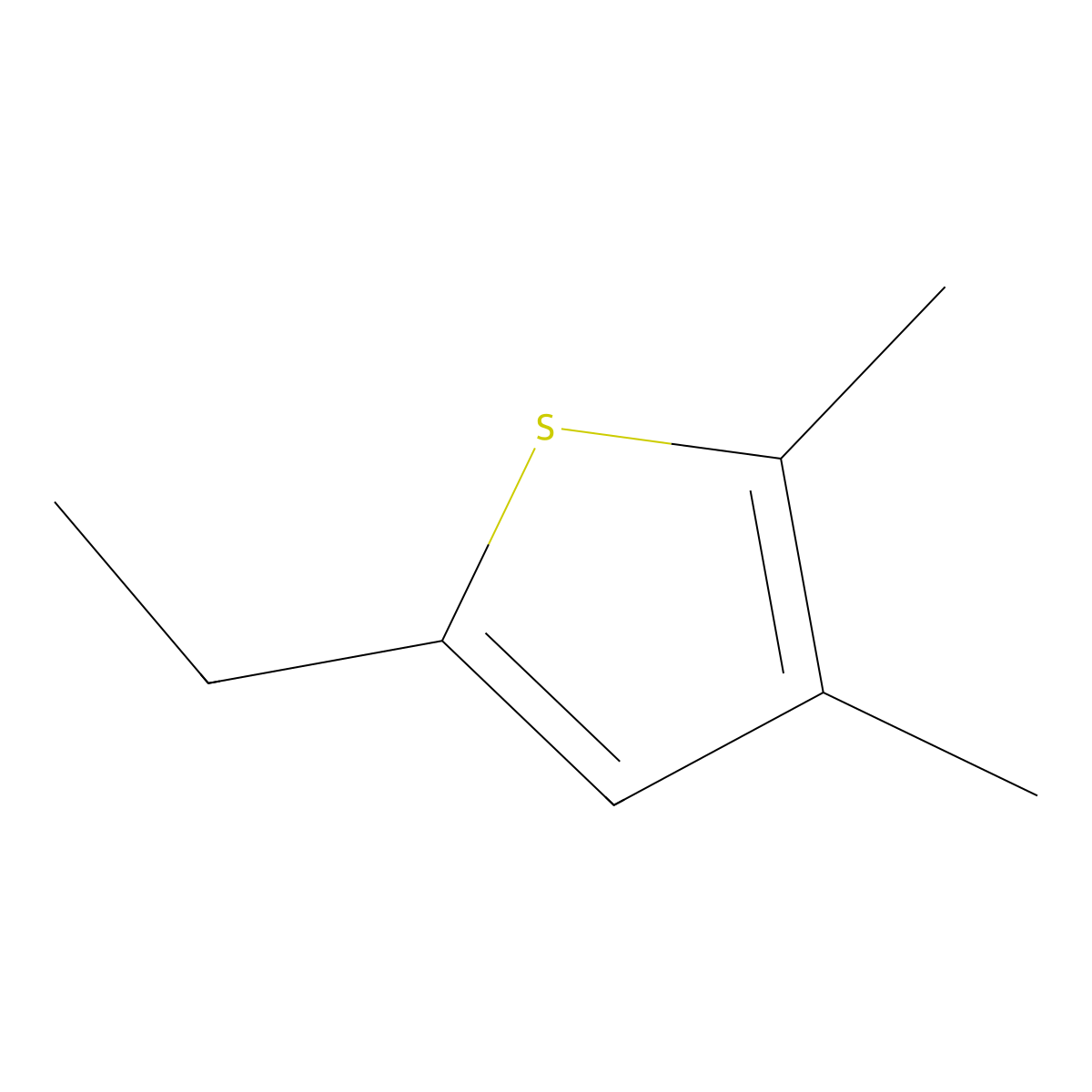 5-Ethyl-2,3-dimethylthiophene molecular structure, CAS 113591-53-0