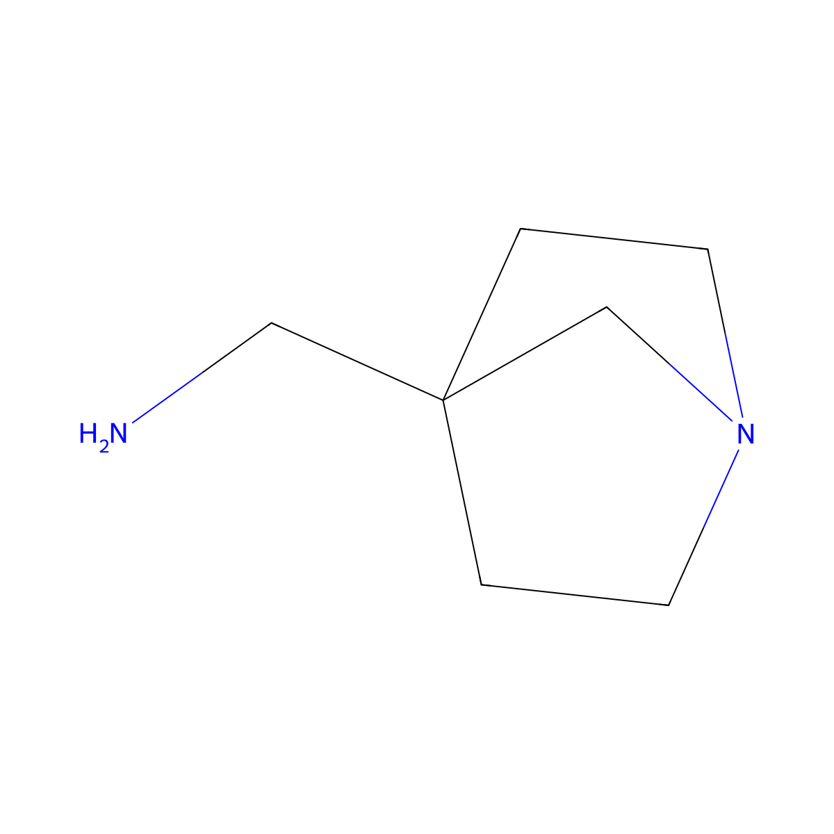 1-Azabicyclo[2.2.1]heptan-4-ylmethanamine molecular structure, CAS 1135935-37-3