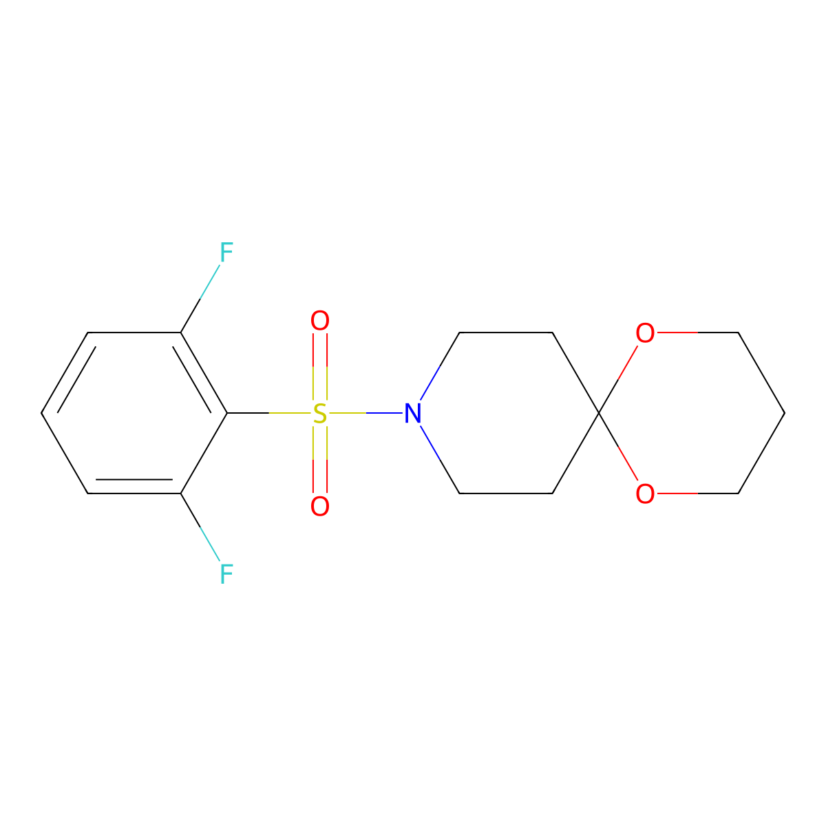9-(2,6-Difluorobenzenesulfonyl)-1,5-dioxa-9-azaspiro[5.5]undecane molecular structure, CAS 1135951-11-9