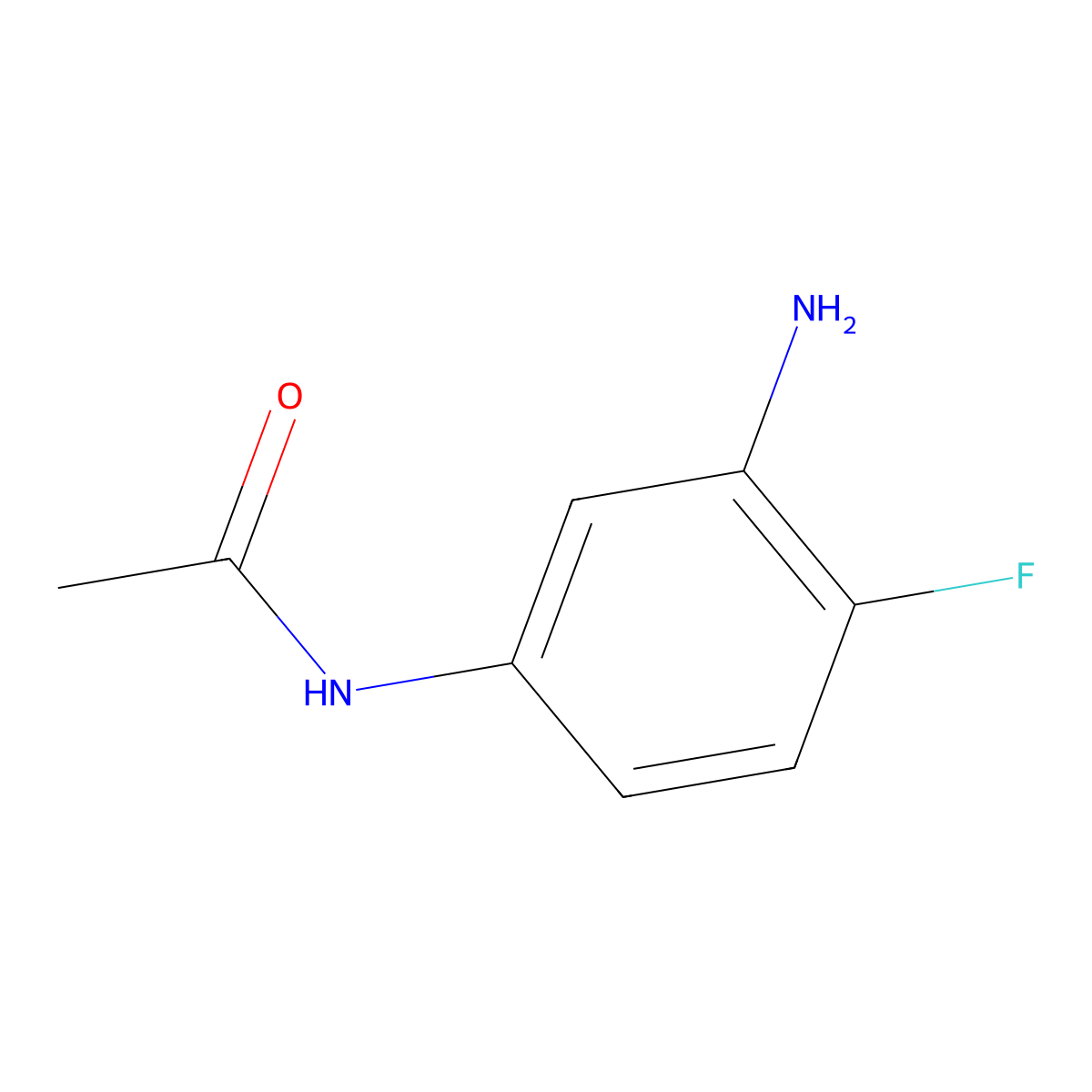 N-(3-amino-4-fluorophenyl)acetamide molecular structure, CAS 113596-04-6