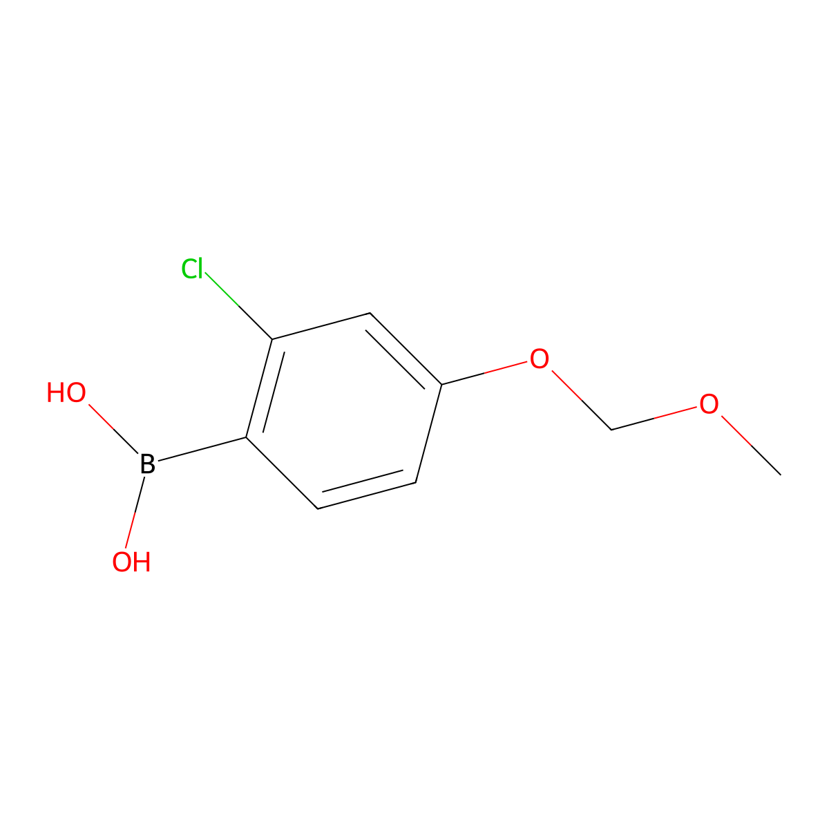 2-Chloro-4-(methoxymethoxy)phenylboronic acid molecular structure, CAS 1135992-31-2