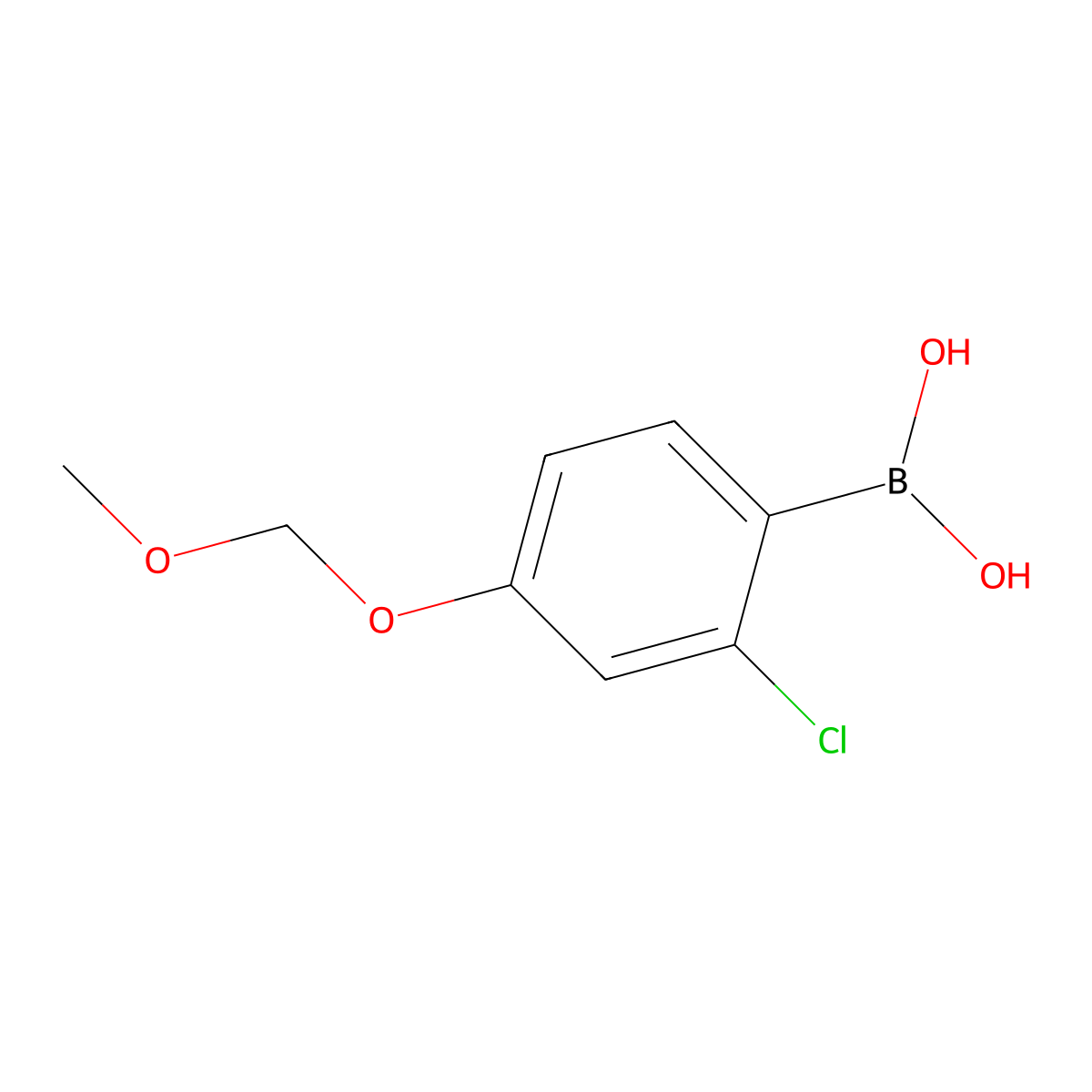 2-Chloro-4-(methoxymethoxy)phenylboronic acid molecular structure, CAS 1135992-31-2