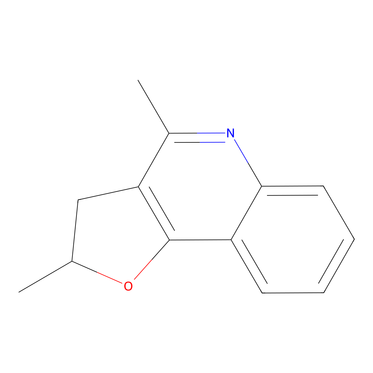 2,4-Dimethyl-2,3-dihydrofuro[3,2-c]quinoline molecular structure, CAS 1136-32-9