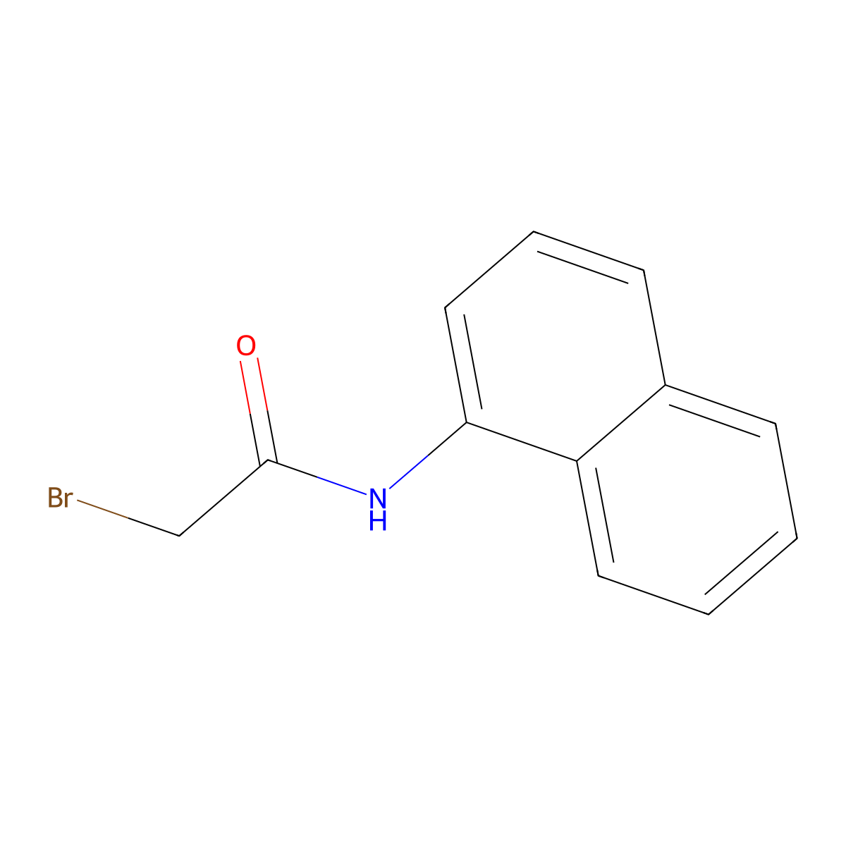 Acetamide, N-(1-naphthyl)-2-bromo- molecular structure, CAS 1136-82-9