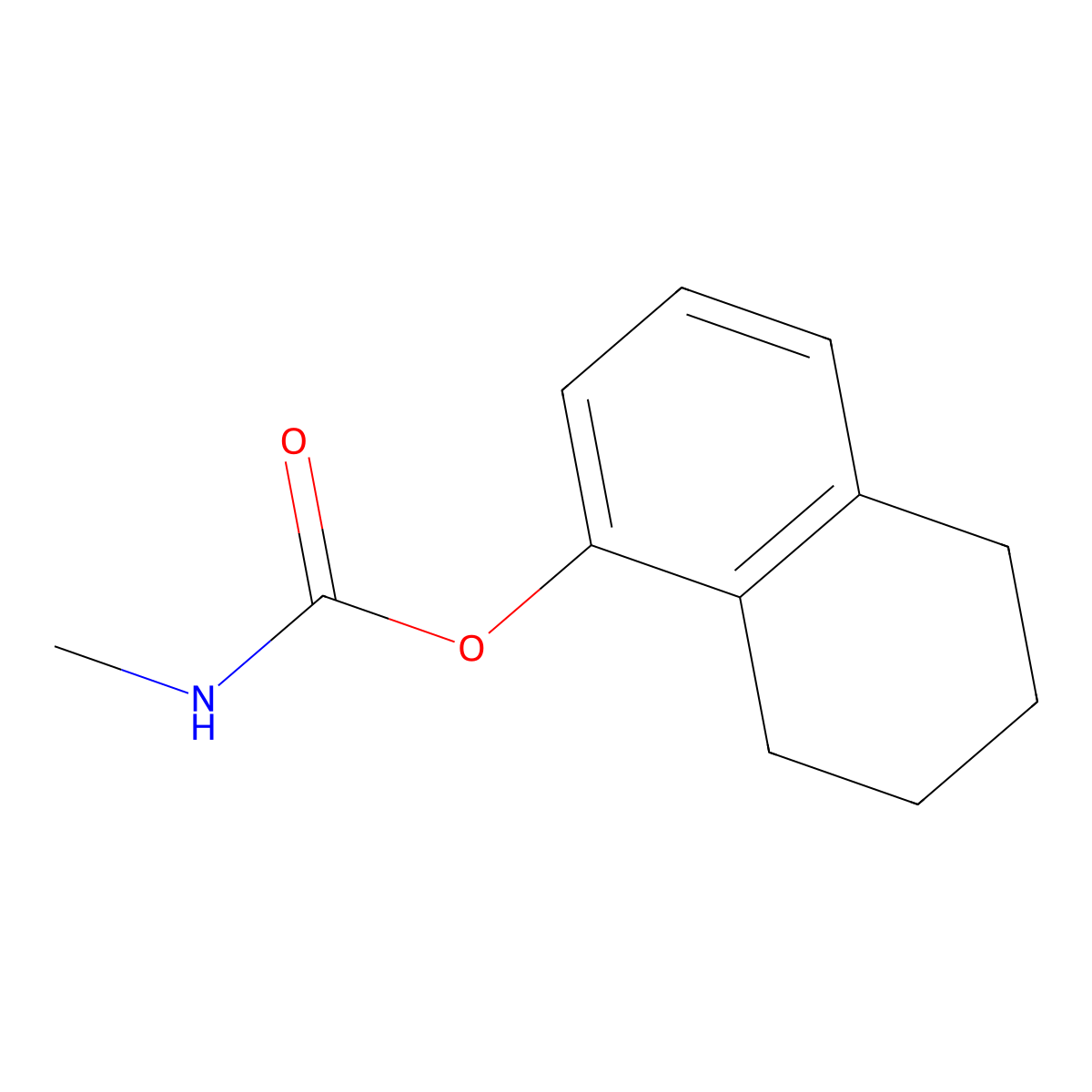 5,6,7,8-Tetrahydro-1-naphthyl methylcarbamate molecular structure, CAS 1136-84-1