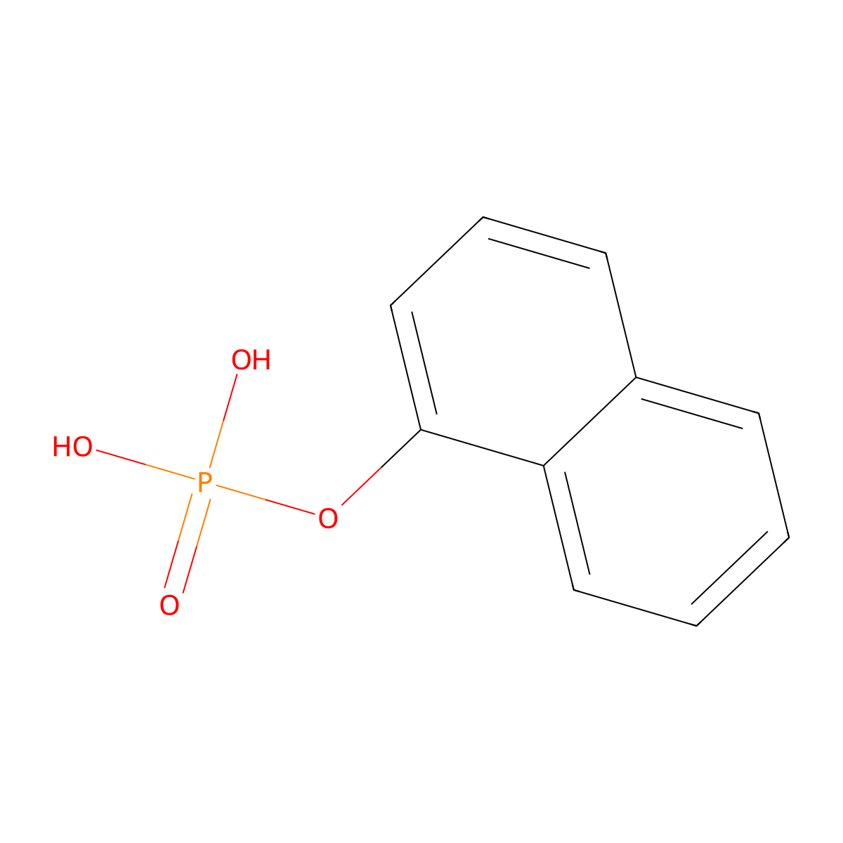 Naphthyl phosphate molecular structure, CAS 1136-89-6
