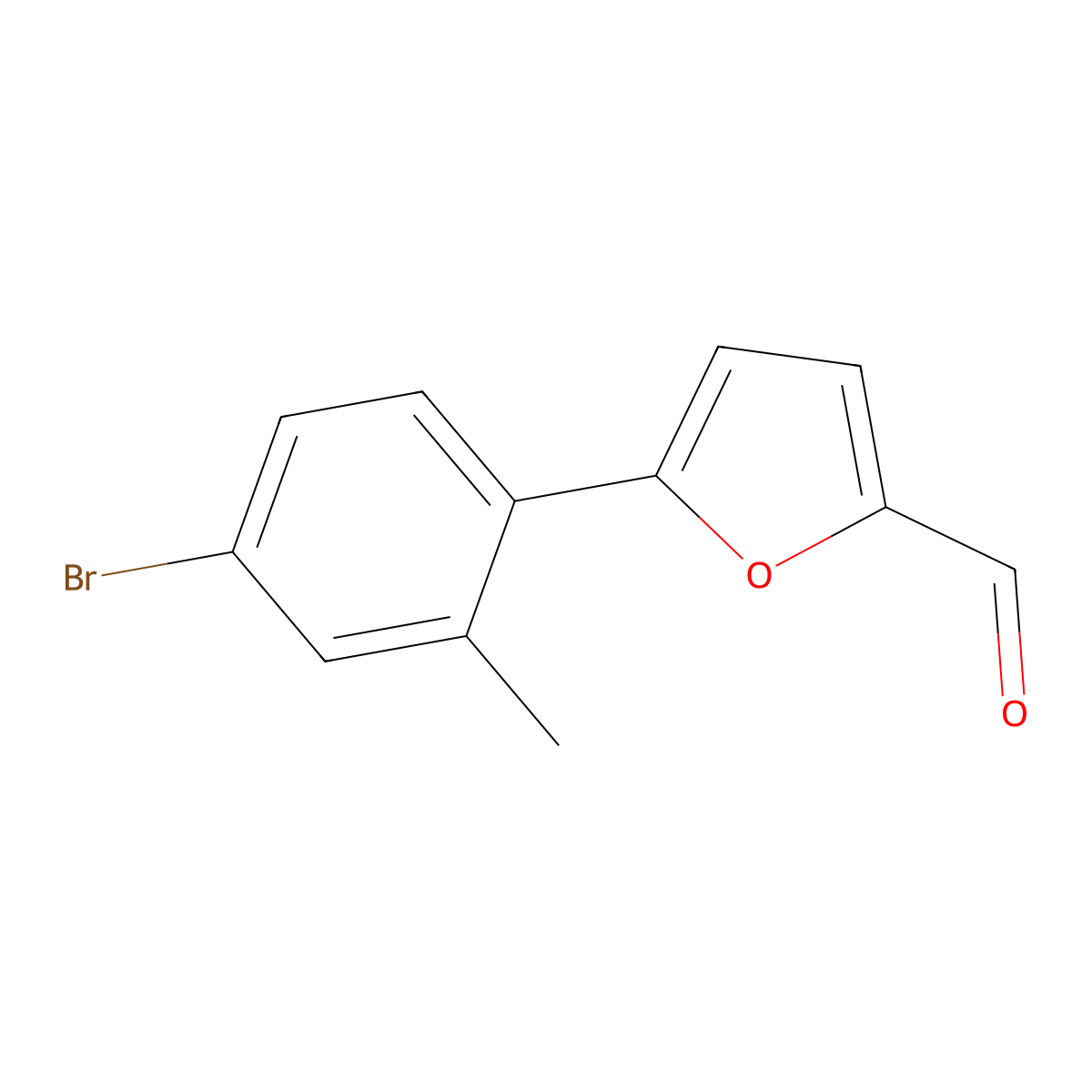 5-(4-Bromo-2-methylphenyl)furan-2-carbaldehyde molecular structure, CAS 113608-69-8