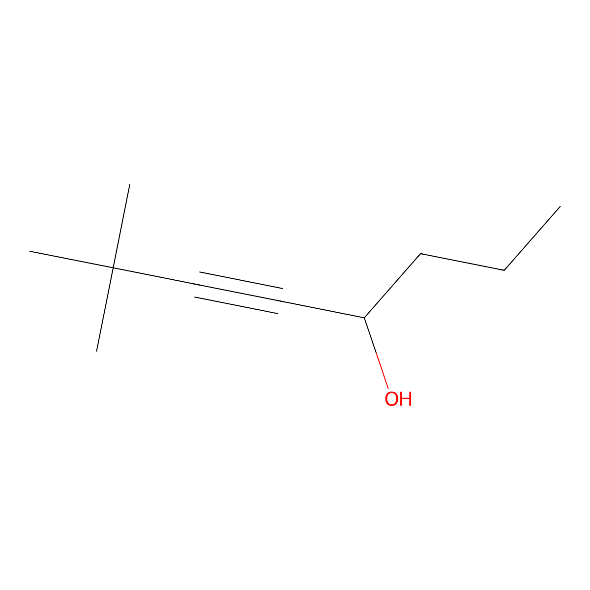 7,7-Dimethyl-5-octyn-4-ol molecular structure, CAS 1136096-60-0