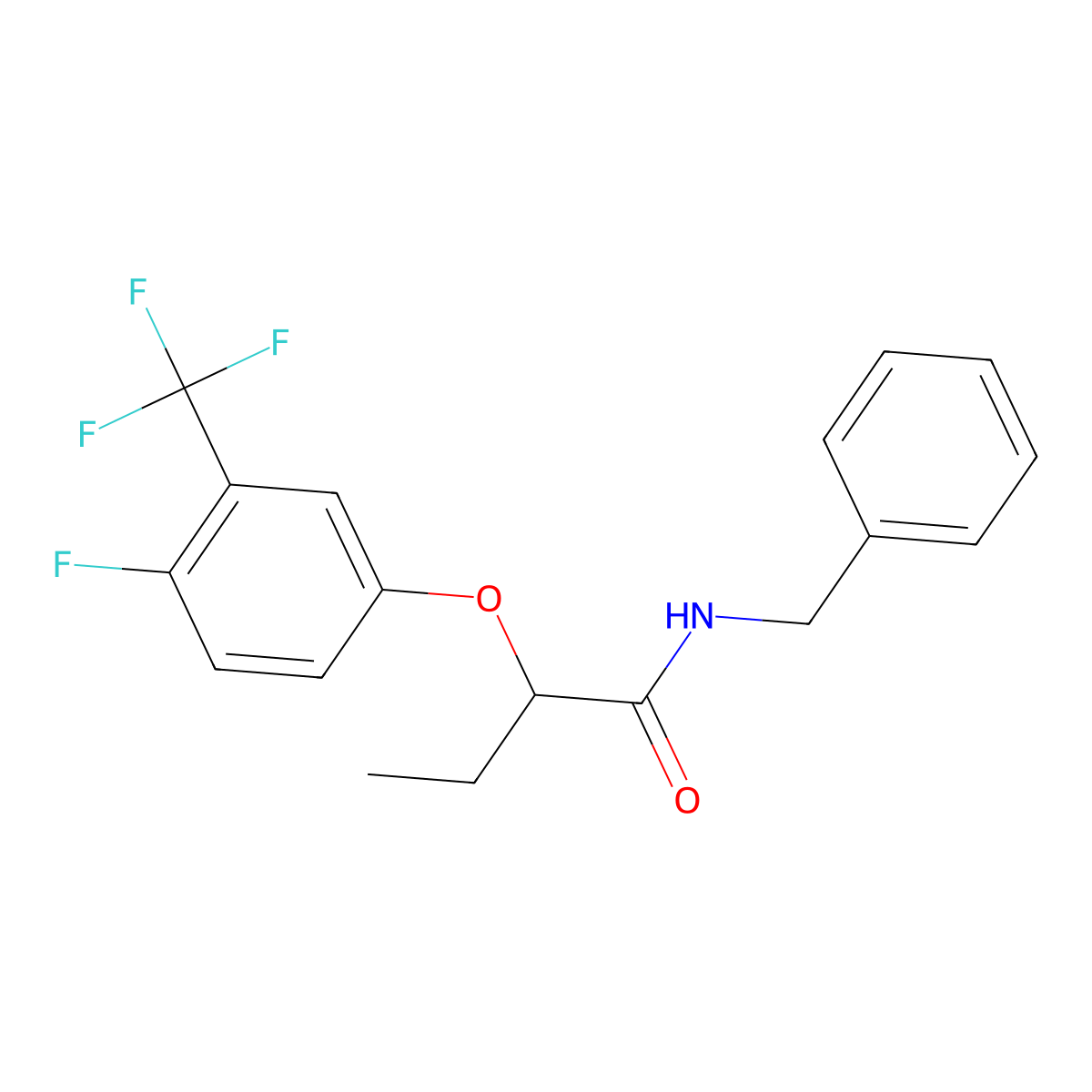Beflubutamid molecular structure, CAS 113614-08-7