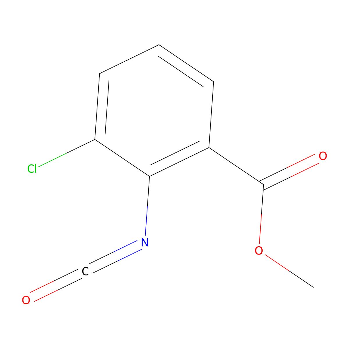 Methyl 3-chloro-2-isocyanatobenzoate molecular structure, CAS 113615-79-5