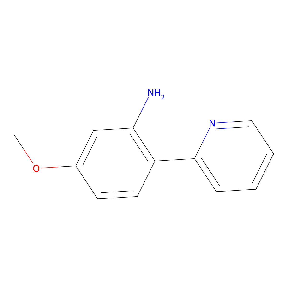 5-Methoxy-2-(pyridin-2-yl)aniline molecular structure, CAS 113623-78-2